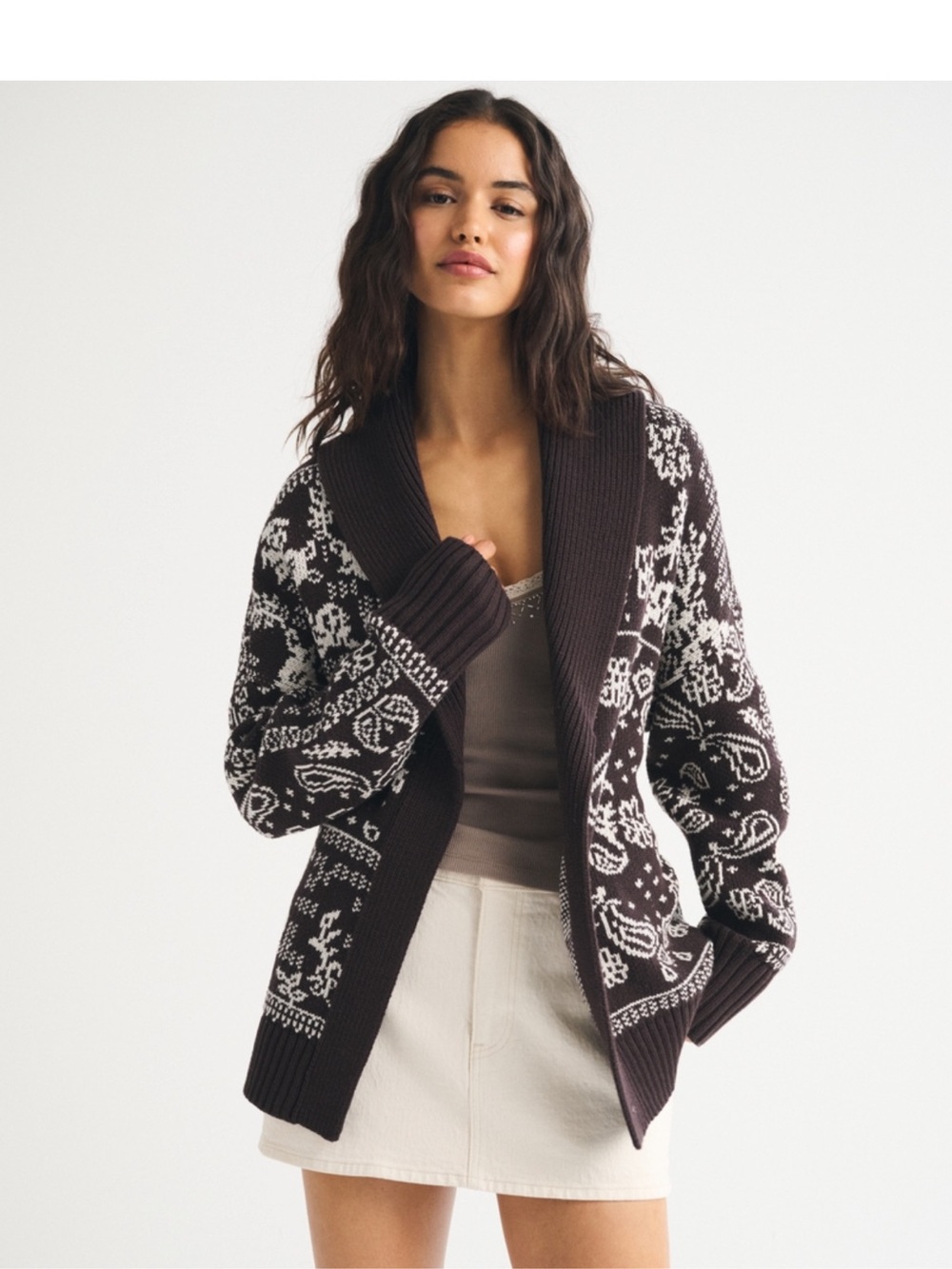 Abercrombie bandana cardigan